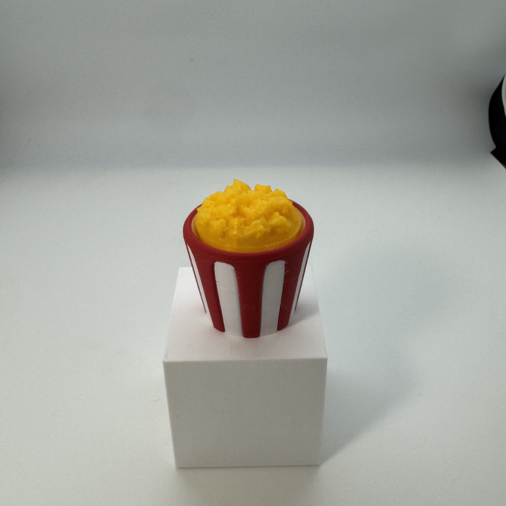 Popcorn Bucket Fidget Clicker Keychain 3D Print
