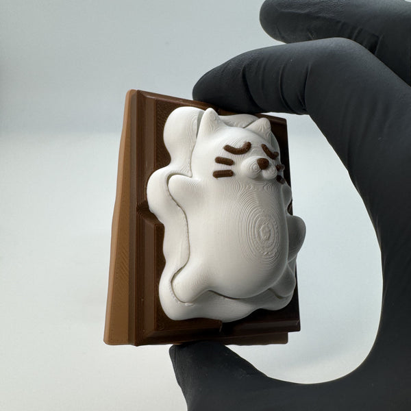 Smores Cat Fidget Clicker 3D Print