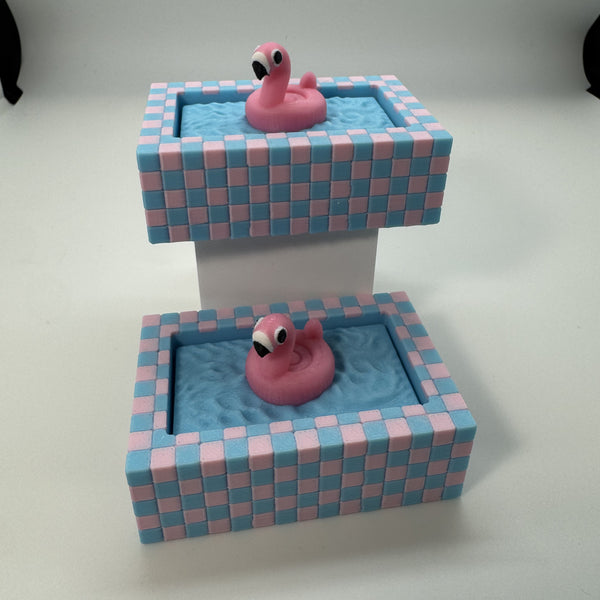 Flamingo Pool Fidget Clicker 3D Print