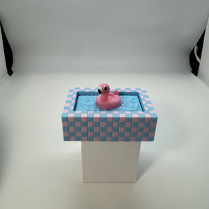 Flamingo Pool Fidget Clicker 3D Print