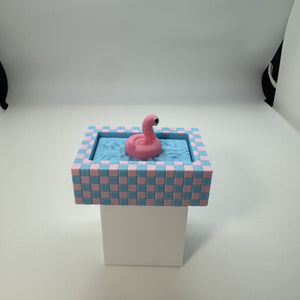 Flamingo Pool Fidget Clicker 3D Print