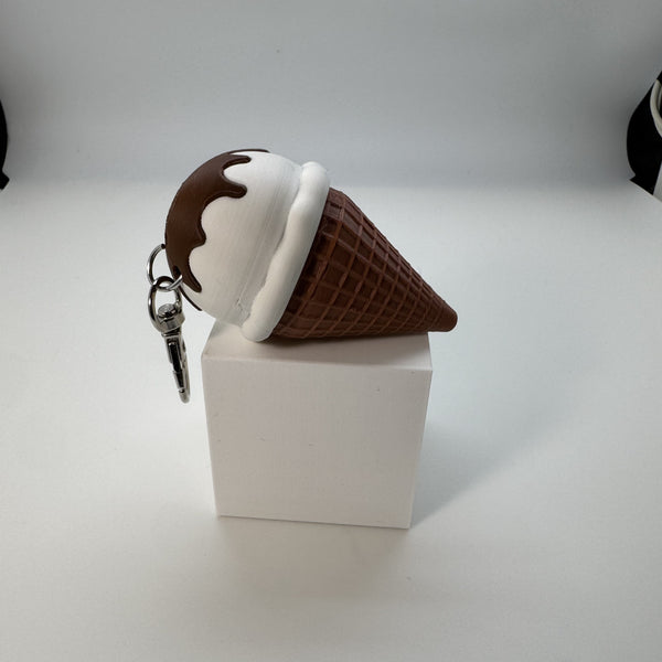 Keycap Fidget Clicker Ice Cream Keychain 3D Print