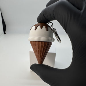 Keycap Fidget Clicker Ice Cream Keychain 3D Print