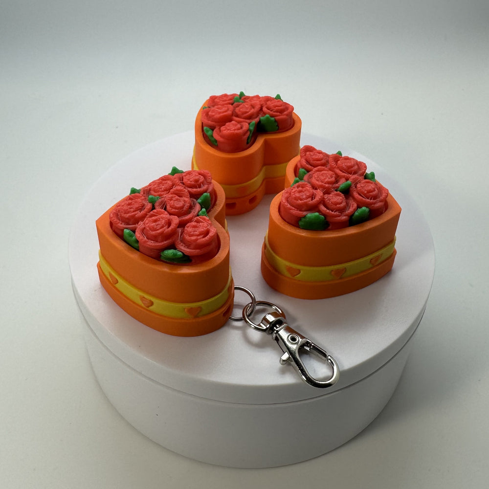Valentine Rose Box Fidget Clicker 3D Print