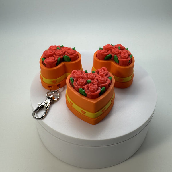 Valentine Rose Box Fidget Clicker 3D Print