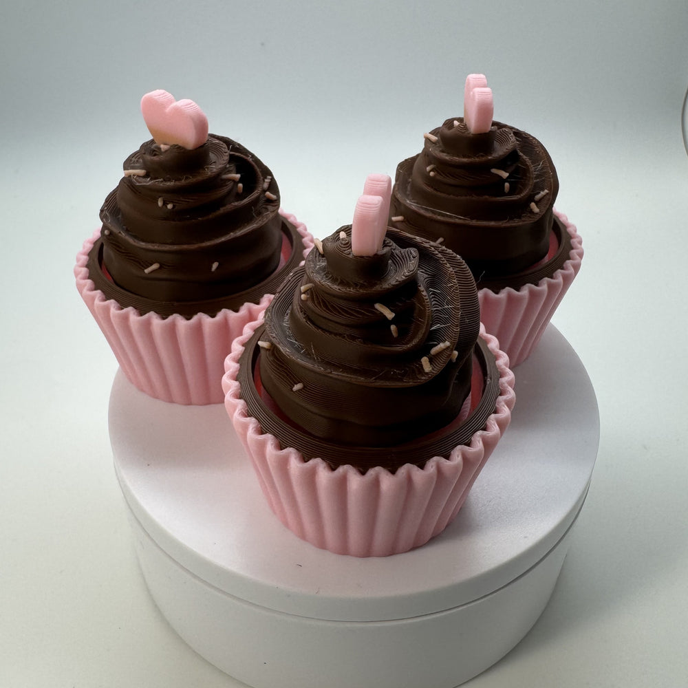 Twisty Clicker Valentine Heart Cupcake 3D Print