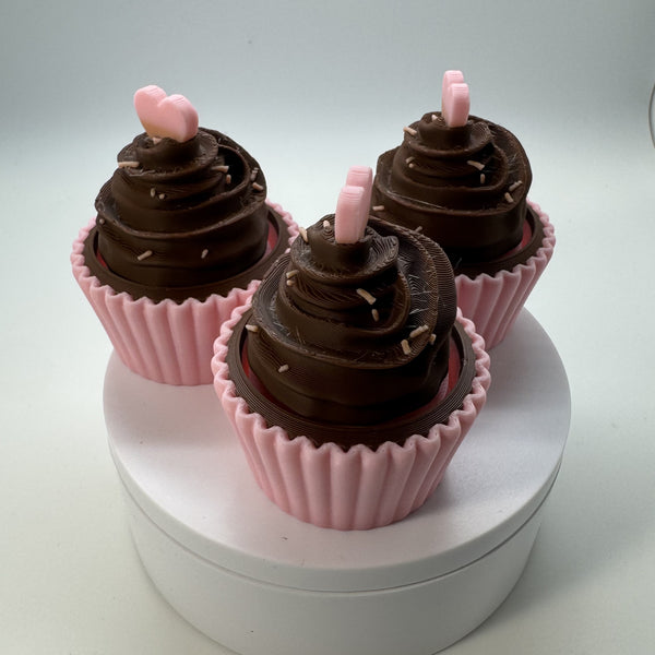 Twisty Clicker Valentine Heart Cupcake 3D Print