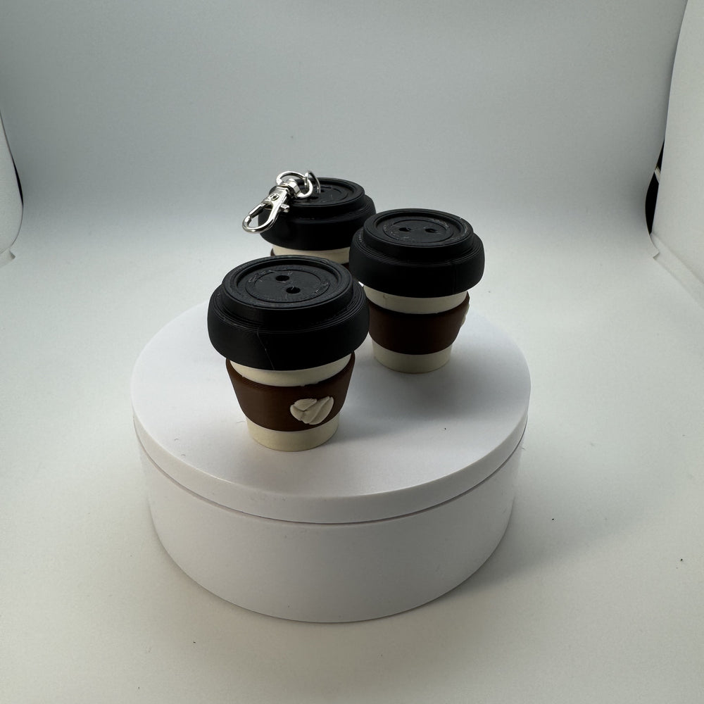 Twisty Coffee Cup Fidget Clicker Keychain 3D Print