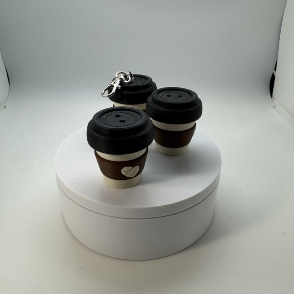 Twisty Coffee Cup Fidget Clicker Keychain 3D Print