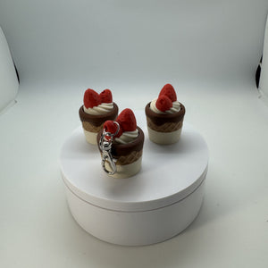 Strawberry Velvet Cone Fidget Clicker Keychain 3D Print