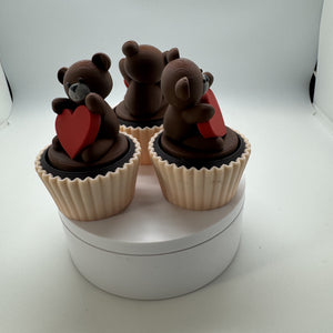 Twisty Clicker Valentine Bear Cupcake 3D Print