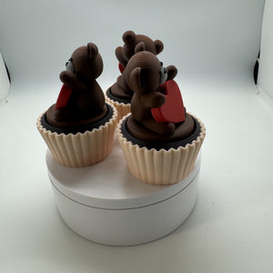 Twisty Clicker Valentine Bear Cupcake 3D Print