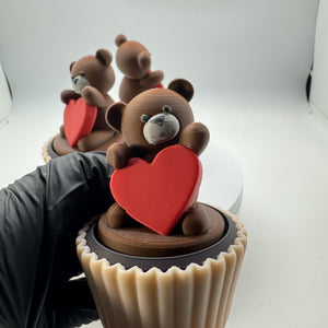 Twisty Clicker Valentine Bear Cupcake 3D Print