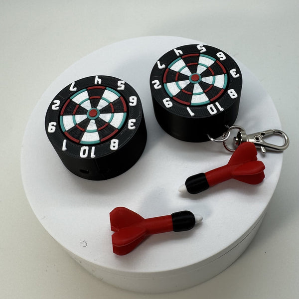 Game Night Dartboard Fidget Clicker Keychain 3D Print