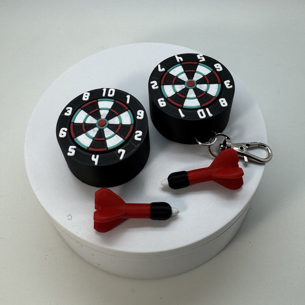 Game Night Dartboard Fidget Clicker Keychain 3D Print
