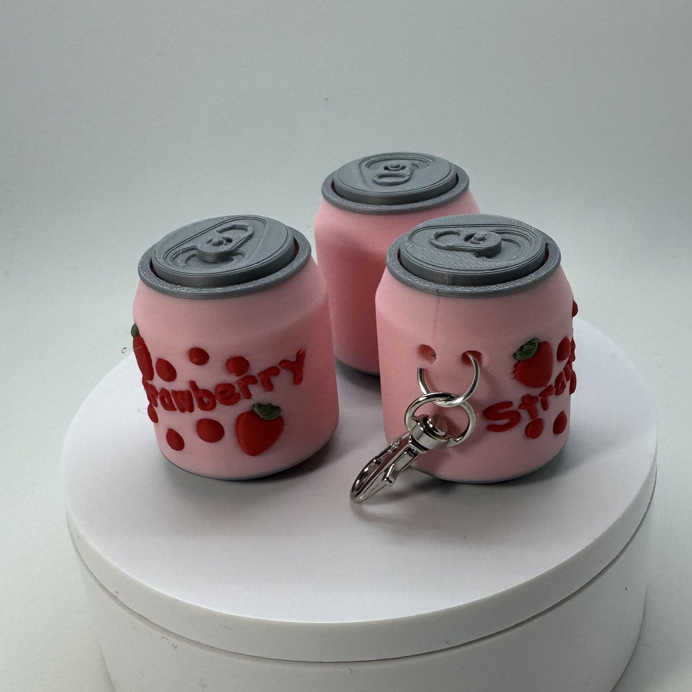 Strawberry Blueberry Soda Can Fidget Clicker 3D Print