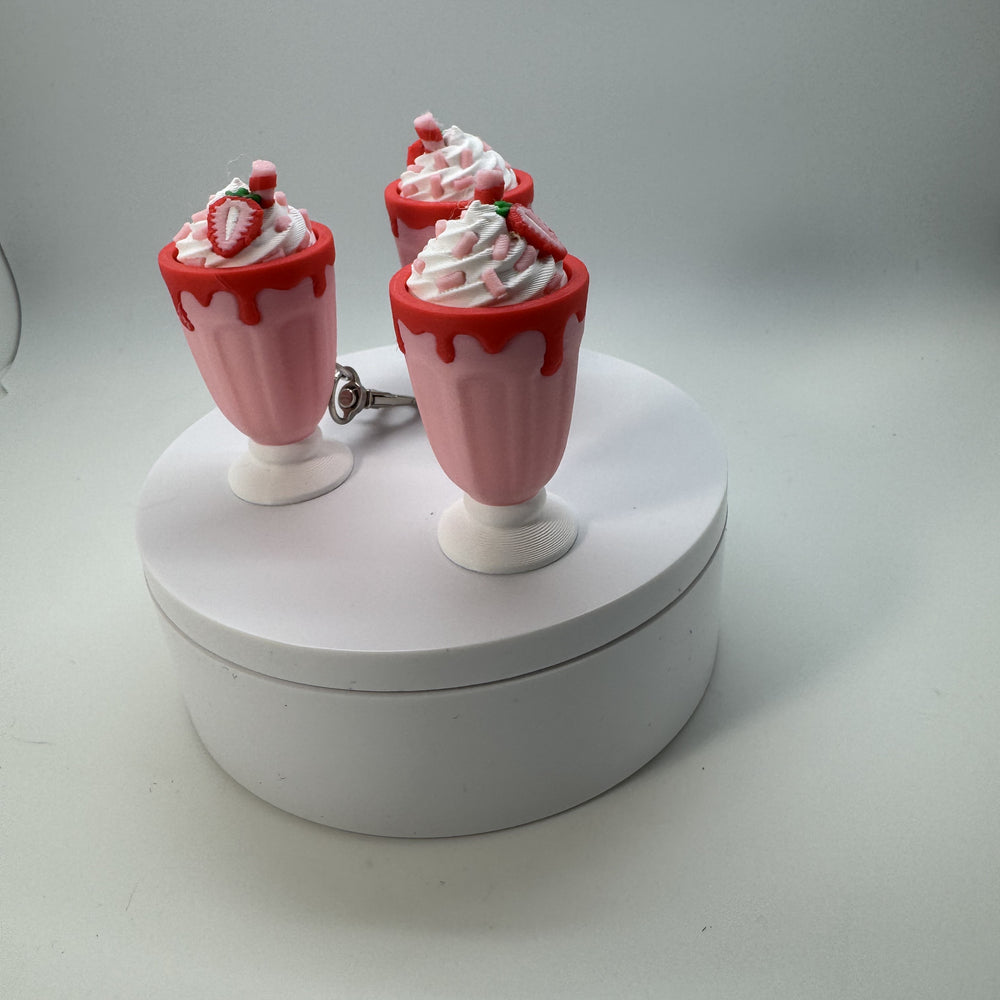 Strawberry Milkshake Fidget Clicker 3D Print