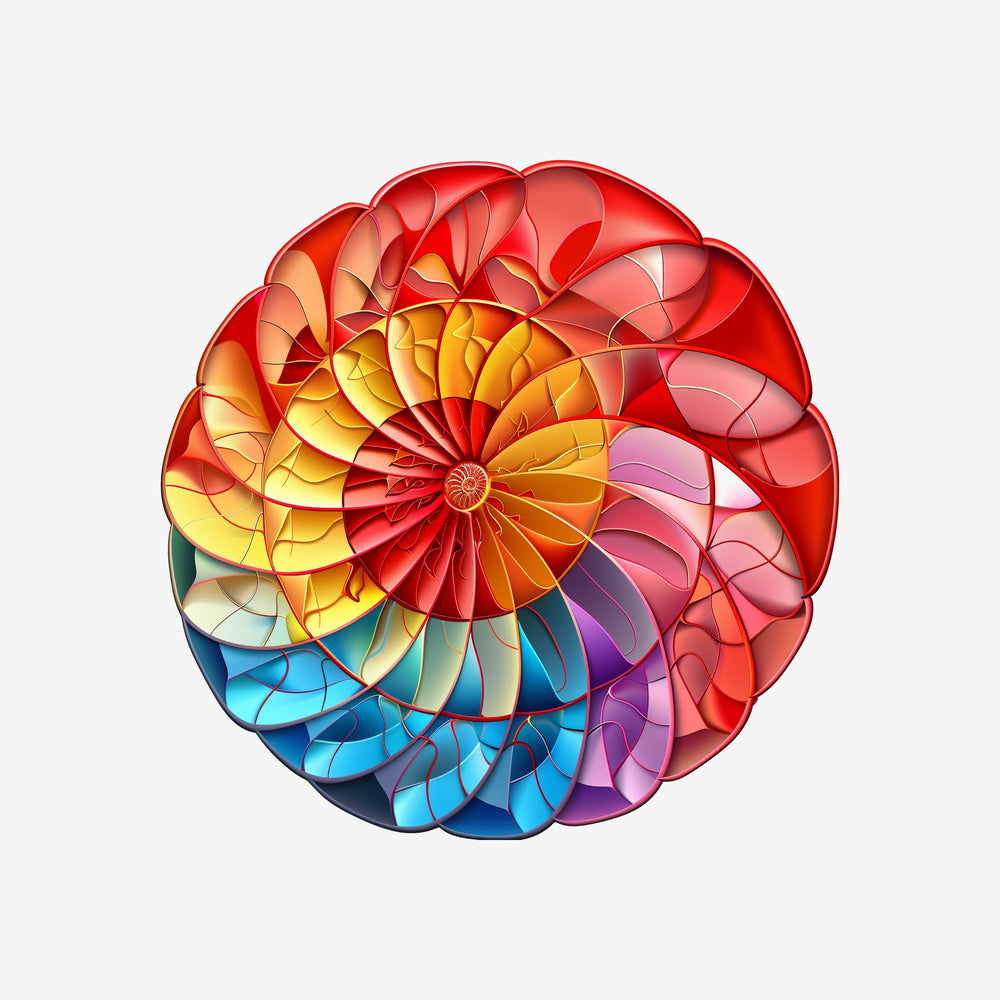 Fibonacci Spiral 1 Sticker