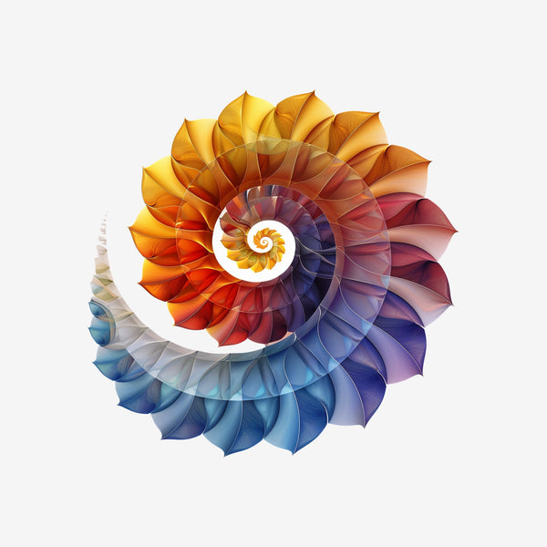 Fibonacci Spiral 10 Sticker