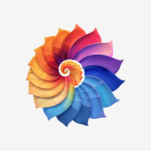 Fibonacci Spiral 7 Sticker