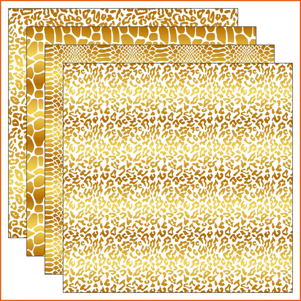Gold & White Animal Vinyl Pattern