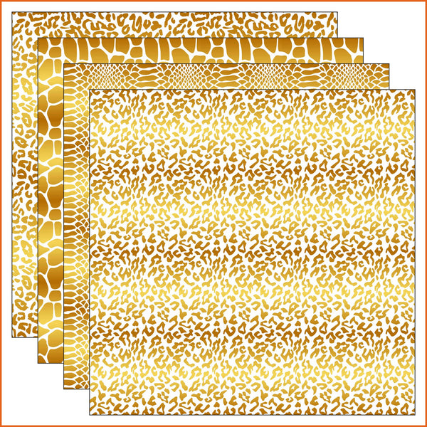 Gold & White Animal Vinyl Pattern