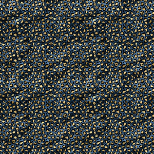 Blue And Gold Leopard Vinyl Pattern