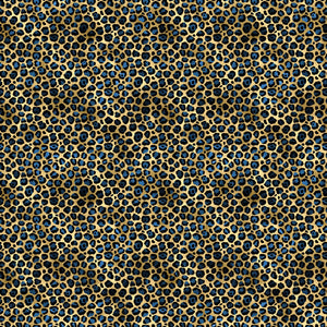 Blue And Gold Leopard Vinyl Pattern