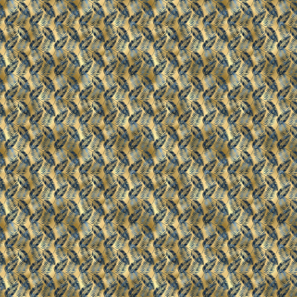 Blue And Gold Leopard Vinyl Pattern