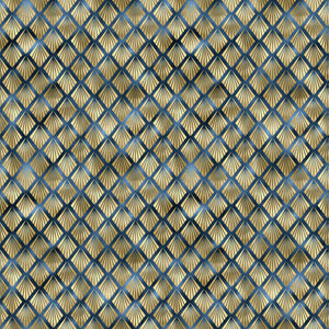 Blue And Gold Leopard Vinyl Pattern
