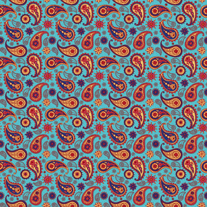 Paisley Indian Bandana Vinyl Pattern