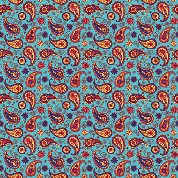 Paisley Indian Bandana Vinyl Pattern