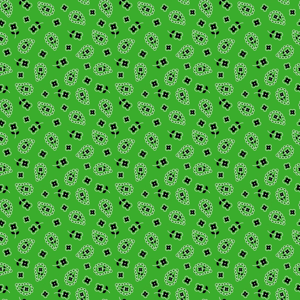 Green Bandana Vinyl Pattern