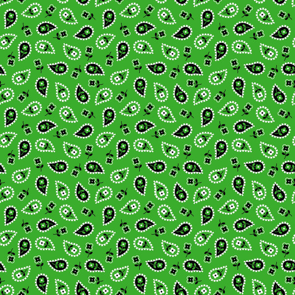 Green Bandana Vinyl Pattern