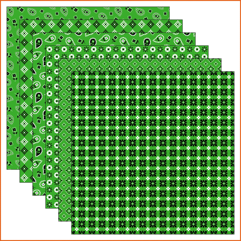 Green Bandana Vinyl Pattern