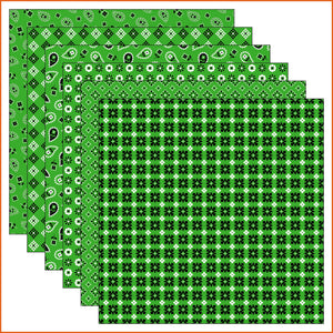 Green Bandana Vinyl Pattern