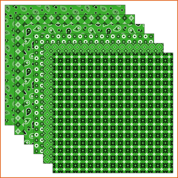 Green Bandana Vinyl Pattern