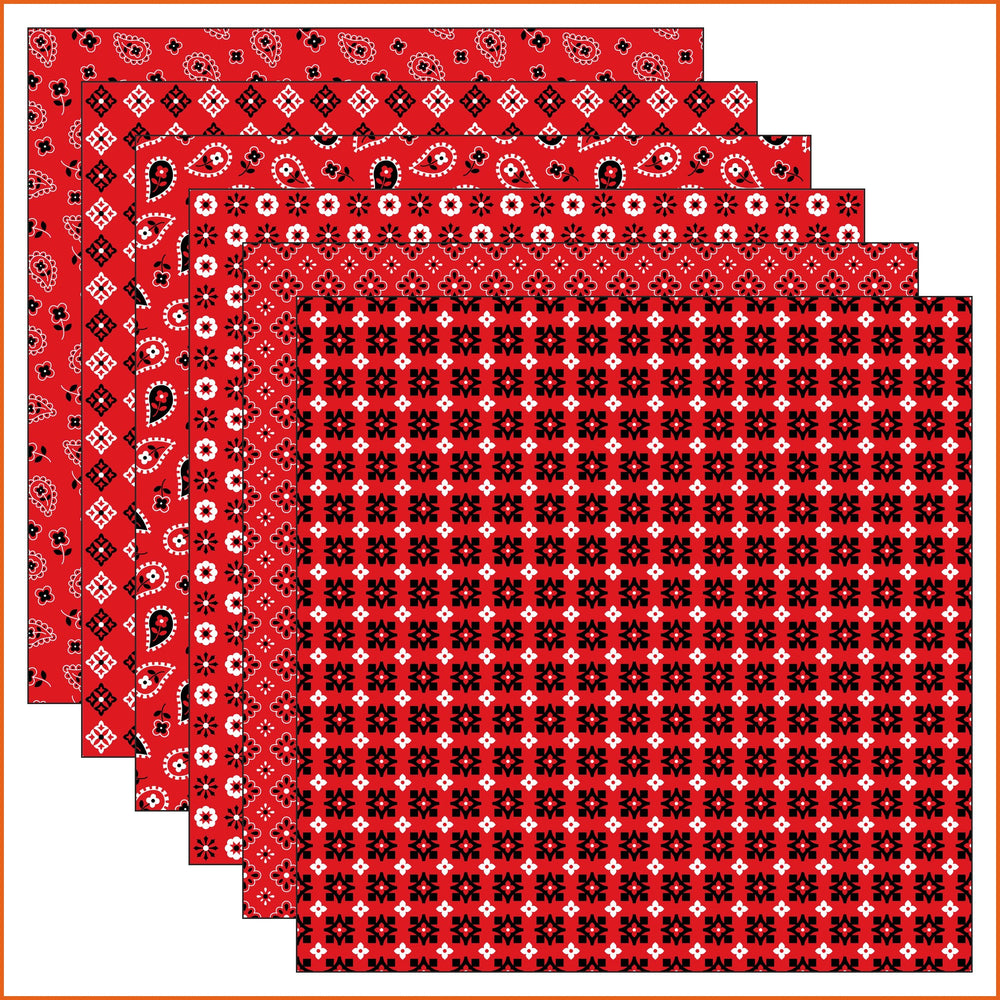 Red Bandana Vinyl Pattern