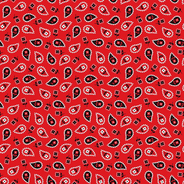 Red Bandana Vinyl Pattern