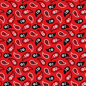 Red Bandana Vinyl Pattern