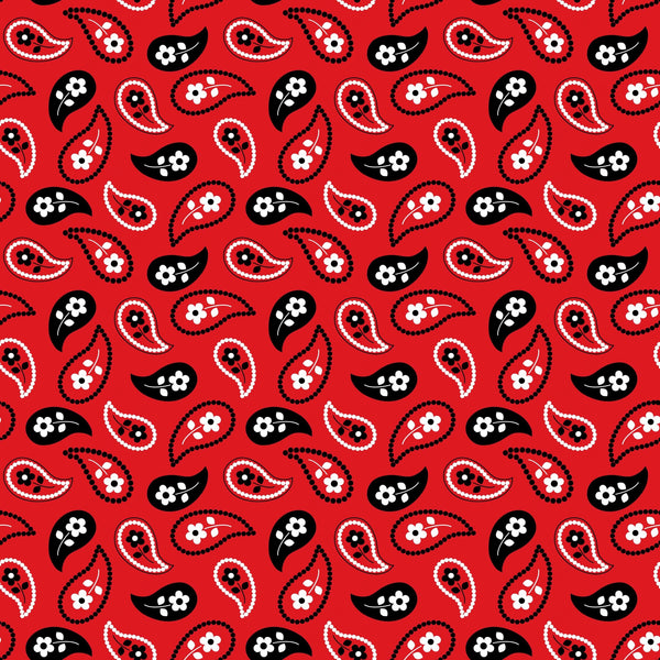 Red Bandana Vinyl Pattern
