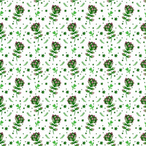 Green Flowers Vinyl Pattern