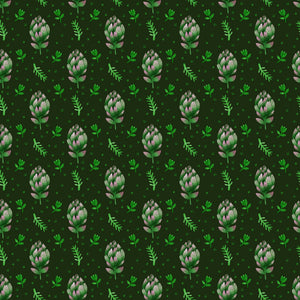 Green Flowers Vinyl Pattern