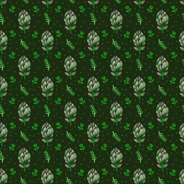 Green Flowers Vinyl Pattern