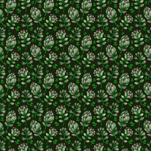 Green Flowers Vinyl Pattern