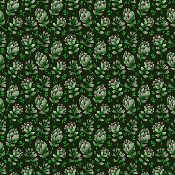 Green Flowers Vinyl Pattern