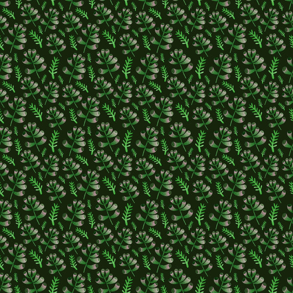 Green Flowers Vinyl Pattern