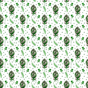 Green Flowers Vinyl Pattern