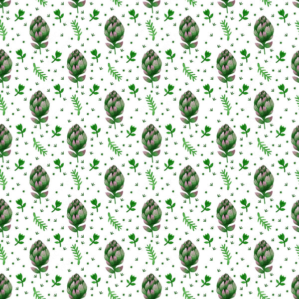 Green Flowers Vinyl Pattern