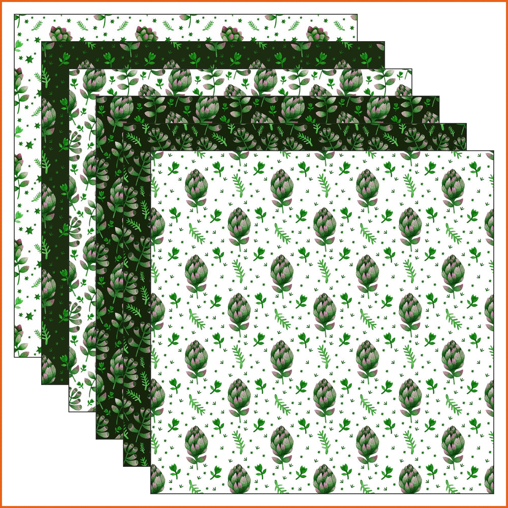 Green Flowers Vinyl Pattern
